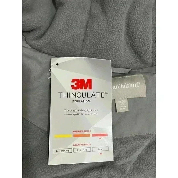 WOMEN WITHIN Gray 3M Hooded Thinsulate Insulation Parka Coat with faux fur | 4x - Picture 4 of 12